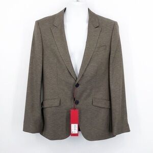 Hugo Boss Red Label Men's Slim Fit Wool Blend Dark Tan Suit Jacket Size …